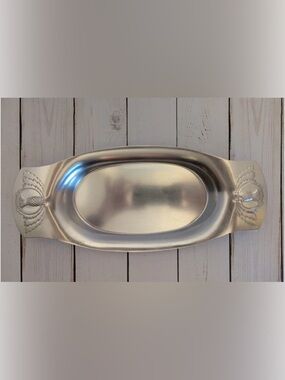 Vintage Kensington Aluminum Serving Tray with Pineapple Design 9 inch